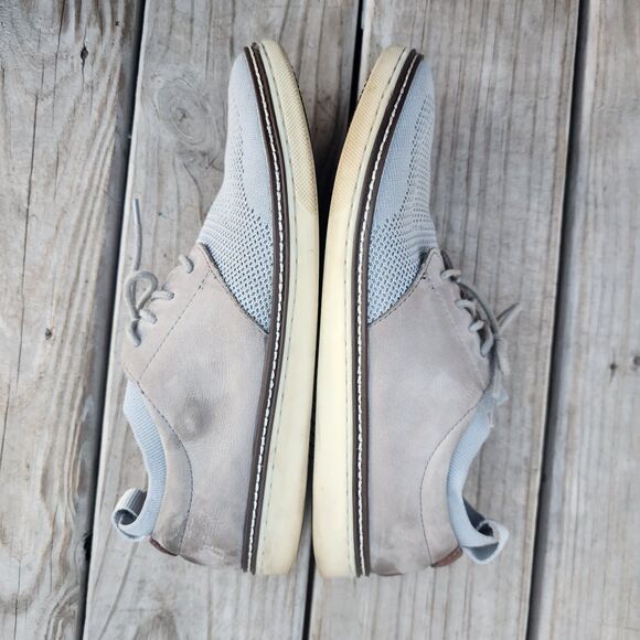 Men\'s Johnston & Murphy Sheepskin Gray Knit Sneaker Comfort Shoes Sz 9.5 GUC main image 4
